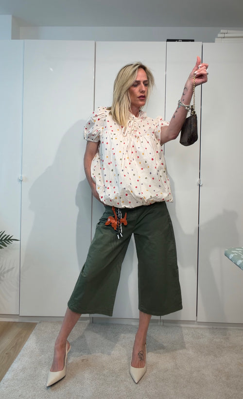 PAGLIACCIO- camicia a pois