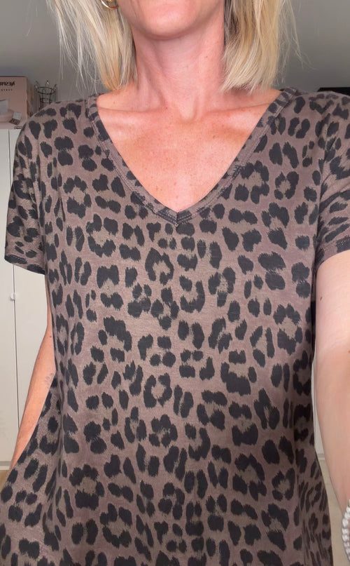ILARIA - abito animalier morbido