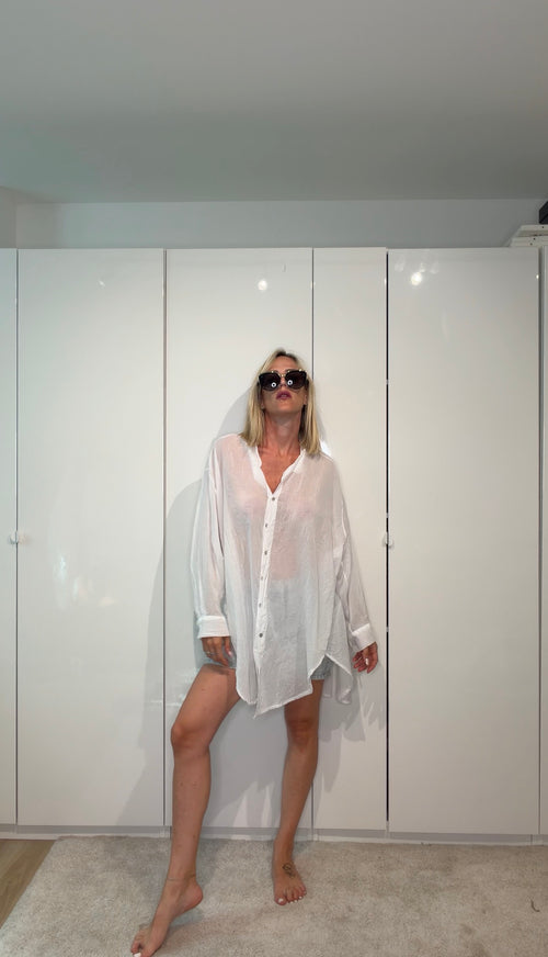 CASPER - camicia over in mussola