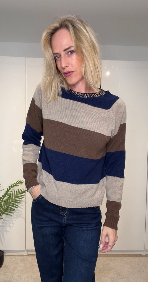 BLOCK - maglione a righe in cashmire