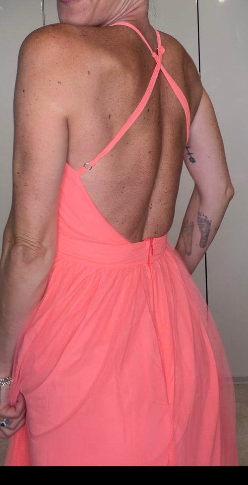 TRAMONTO - abito lungo in tulle