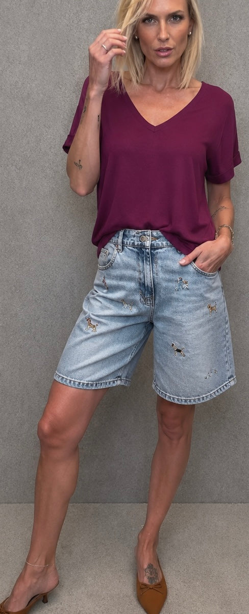 LEGGERÀ - t-shirt con voulant