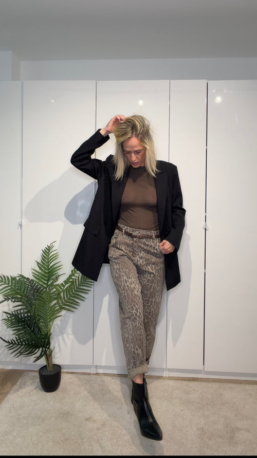 MACU - jeans in denim animalier