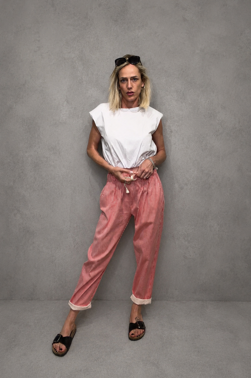 RIGA - pantalone a righe