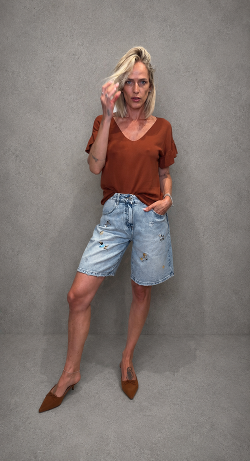 LEGGERÀ - t-shirt con voulant