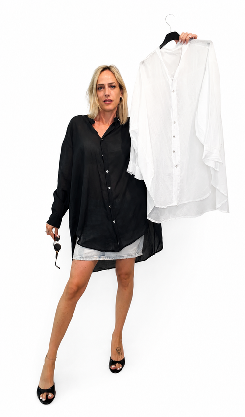 CASPER - camicia over in mussola