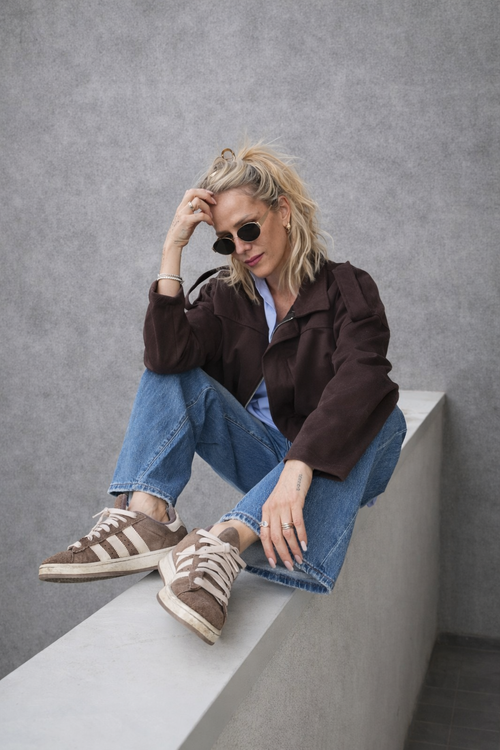 BOMBER - giacca outdoor in camoscio