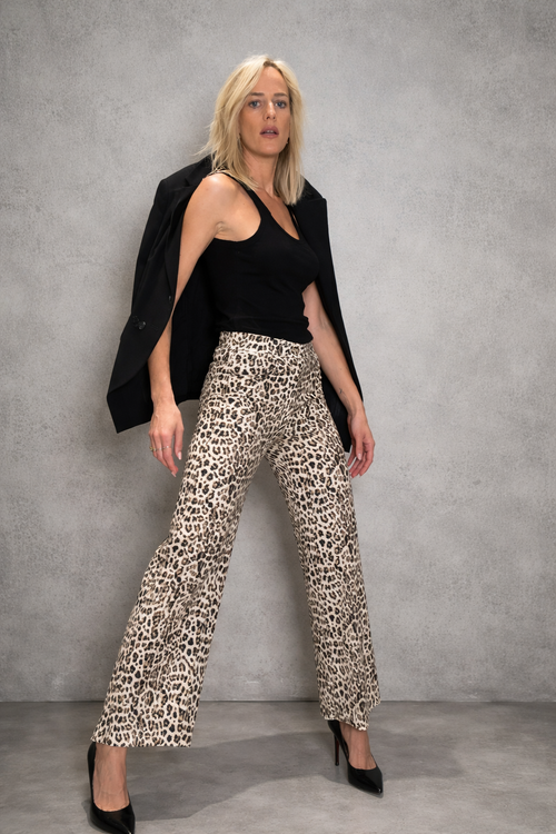 Leopard - jeans leopardato chiaro